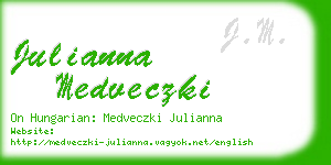 julianna medveczki business card